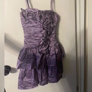 BCBG Max azria strapless purple florets dress